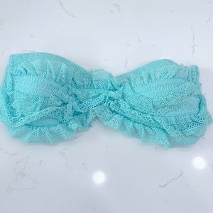 Juicy Couture frilly lace bikini top